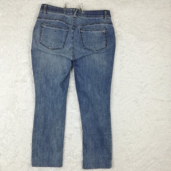 Democracy Womens Jeans Skinny Ankle Blue Denim Medium Wash "Ab"solution 8 - Picture 2 of 11